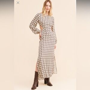 The Wolf Gang Long Sleeve Cut-Out Dress